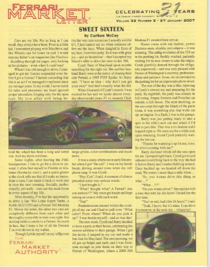 Ferrari Market Letter Vol. 32 N. 2
