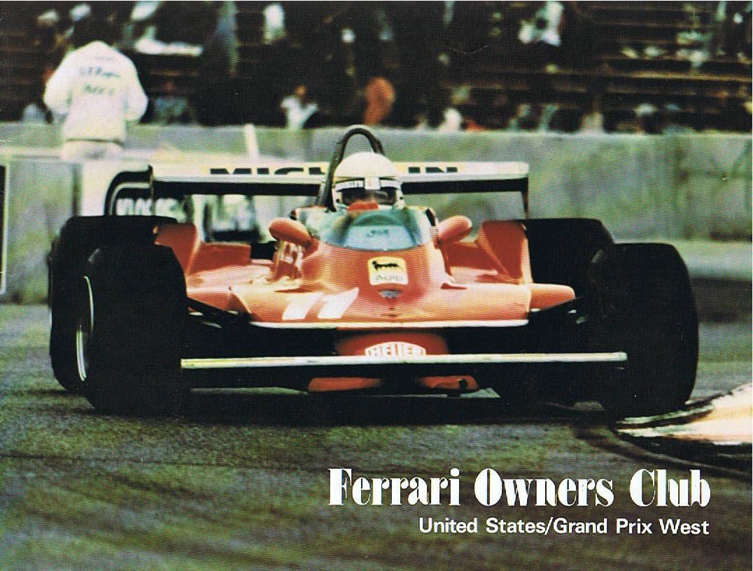 Ferrari, Newsletter of the Ferrari Owners Club (USA) 1980 - US GP West