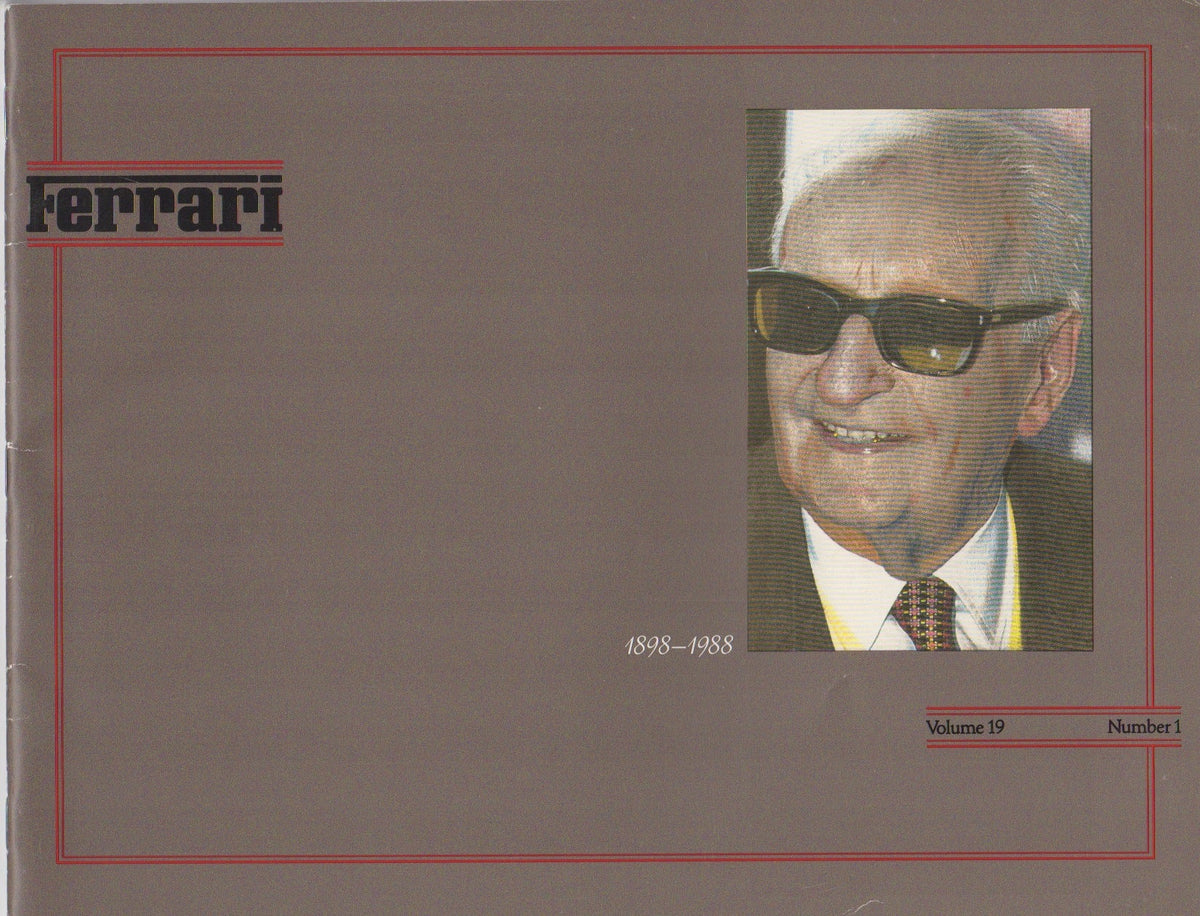 Ferrari, Newsletter of the Ferrari Owners Club (USA) 1989 - Vol 19 N 1