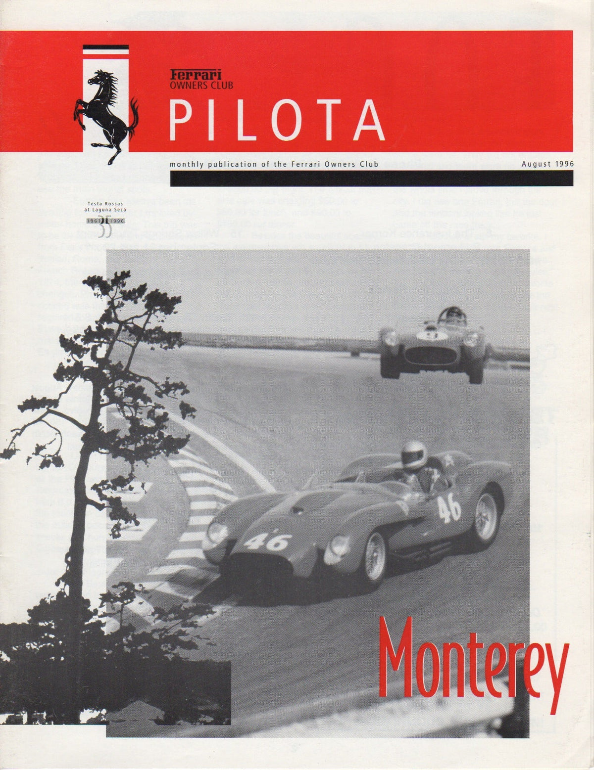 Pilota, Magazine of the Ferrari Owners Club (USA) 1996-08