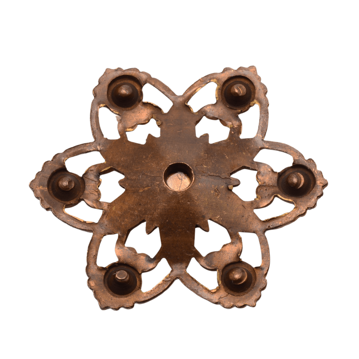Vintage Copper Filigree Turquoise Floral Pendant 6x33mm - Natural Stone Focal