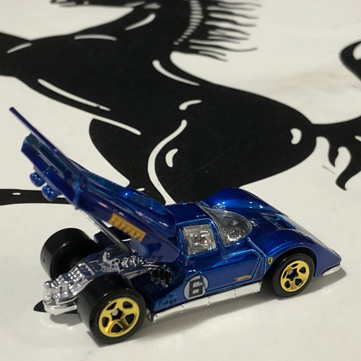 Ferrari 512M Blue N 6 by HotWheels 1:64 (Gold 5SP)(J3246)(No box)