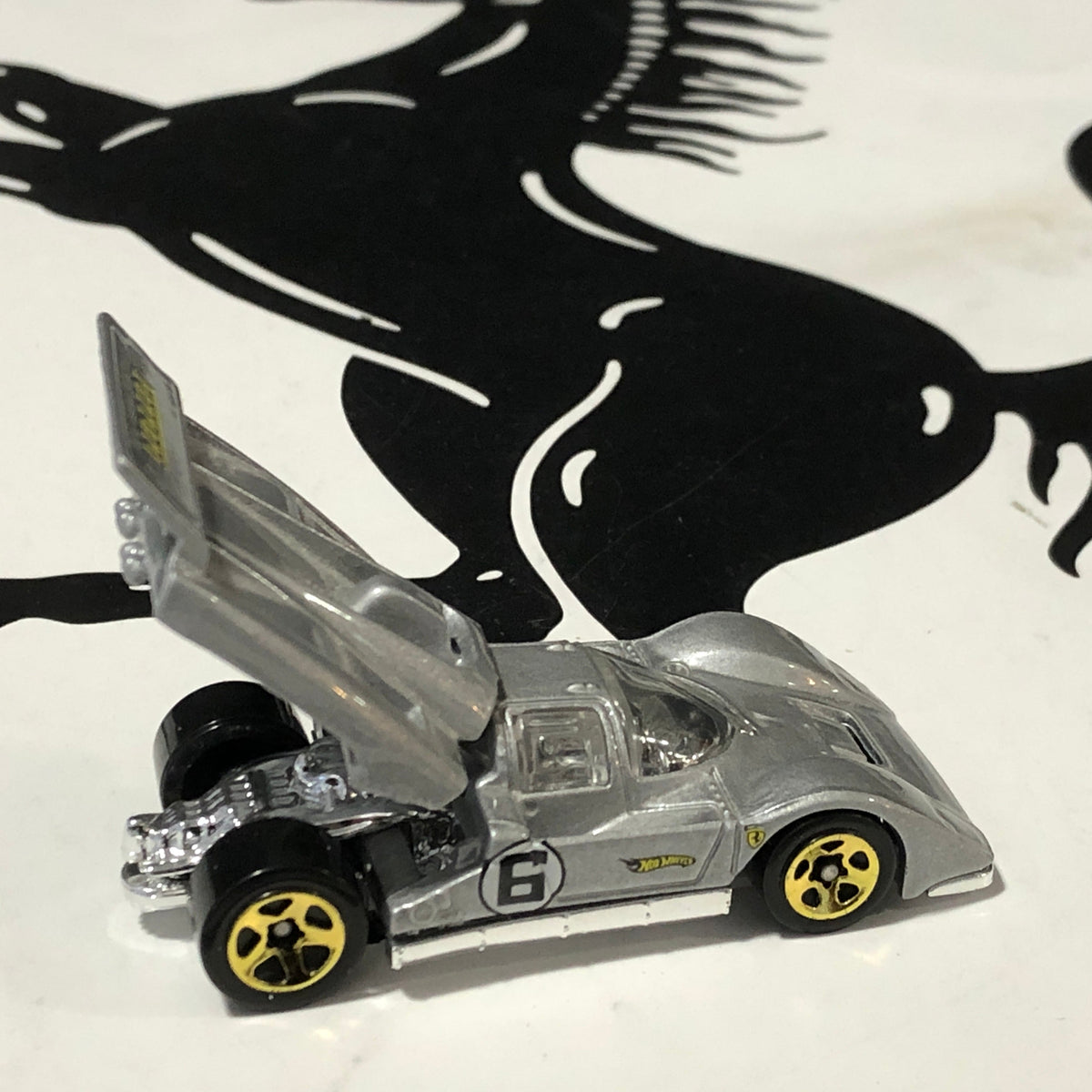 Ferrari 512M Gray N 6 Metaflake by HotWheels 1:64 (Gold 5SP)(J3246)(No box)