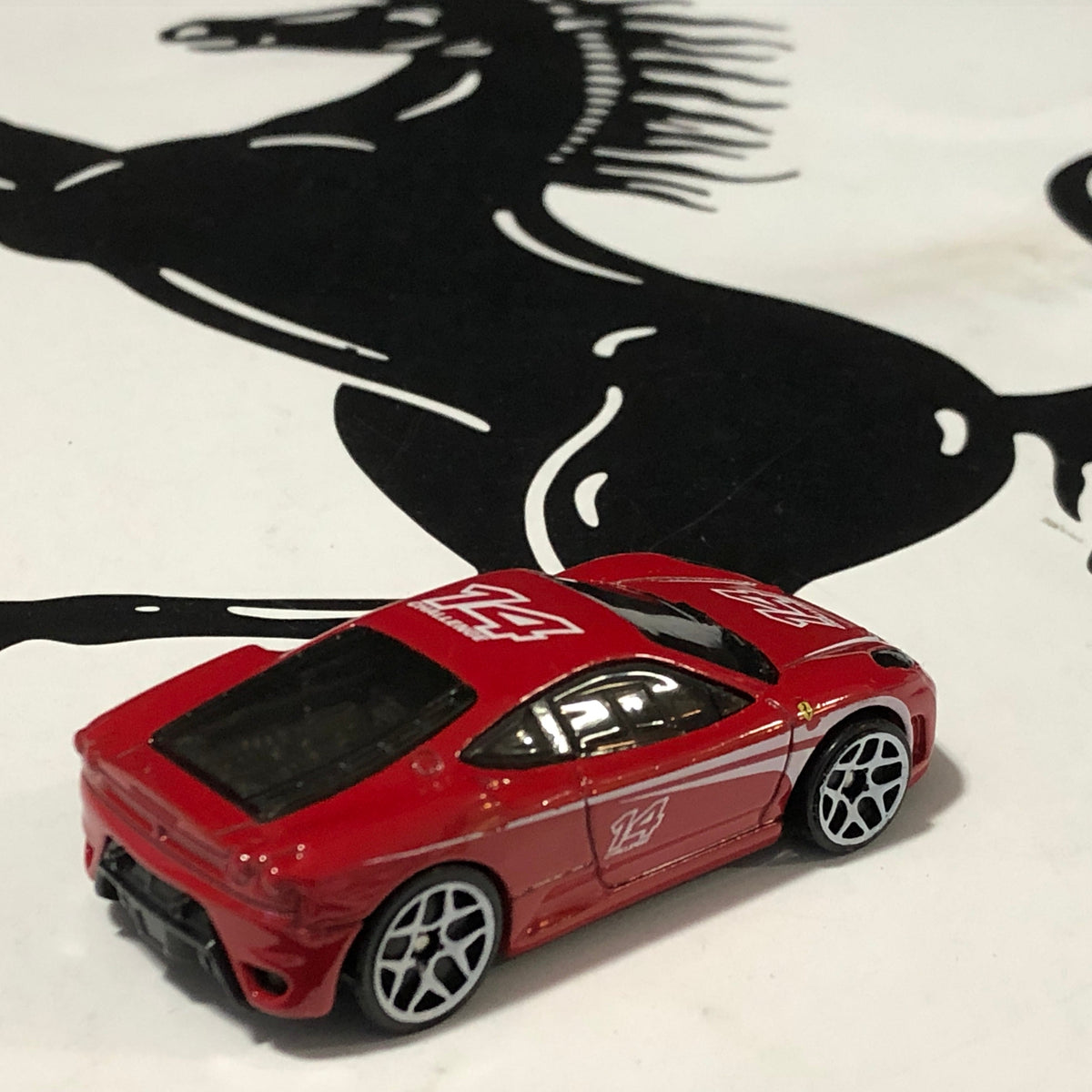 Ferrari 430 Challenge Red N 14 by HotWheels 1:64 (White Y5)(R7579)(No box)