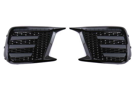 OLM Smoked Tri Bar Fog Light Bezel (No Fog Hole) - 2018-2021 Subaru WRX / STI — photo 2 of 4