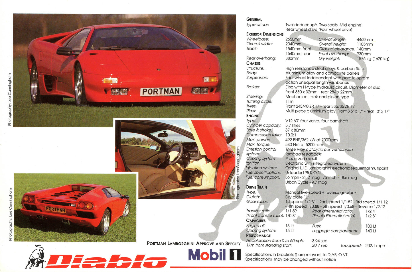 Lamborghini Diablo Brochure (UK - Portman)