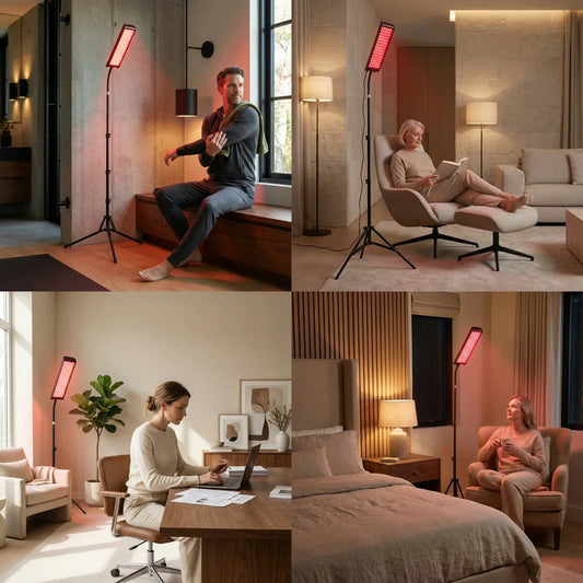 Nicebeam Sleep Healing Red Light Floor Lamp with Remote
