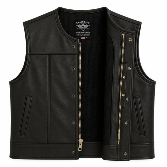 Legendary Lowlife NCP Black Leather Club Vest