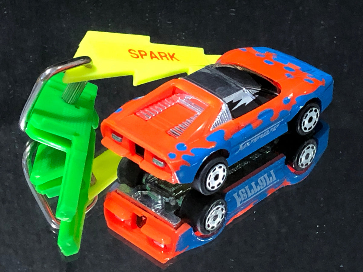 Ferrari 328 GTB Orange/Blue Key Cars by Matchbox 1:61 (LR800)(No box)