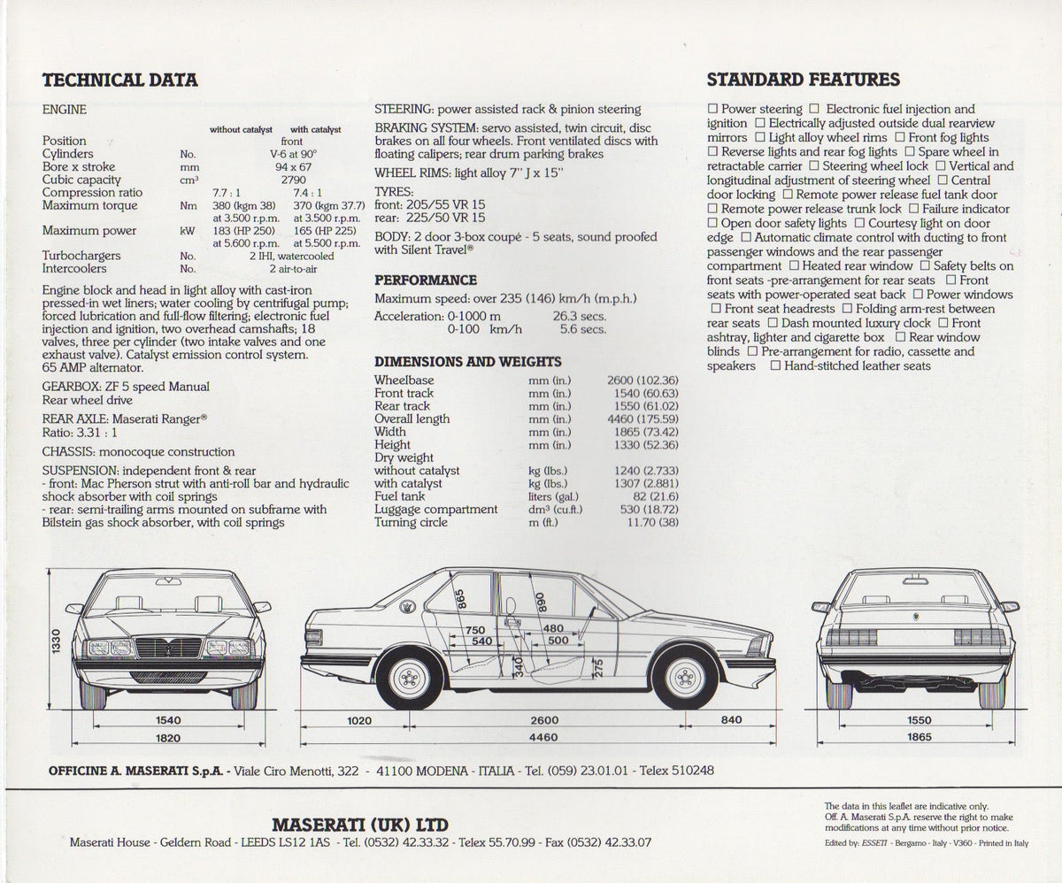 Maserati 228 Brochure (V360)