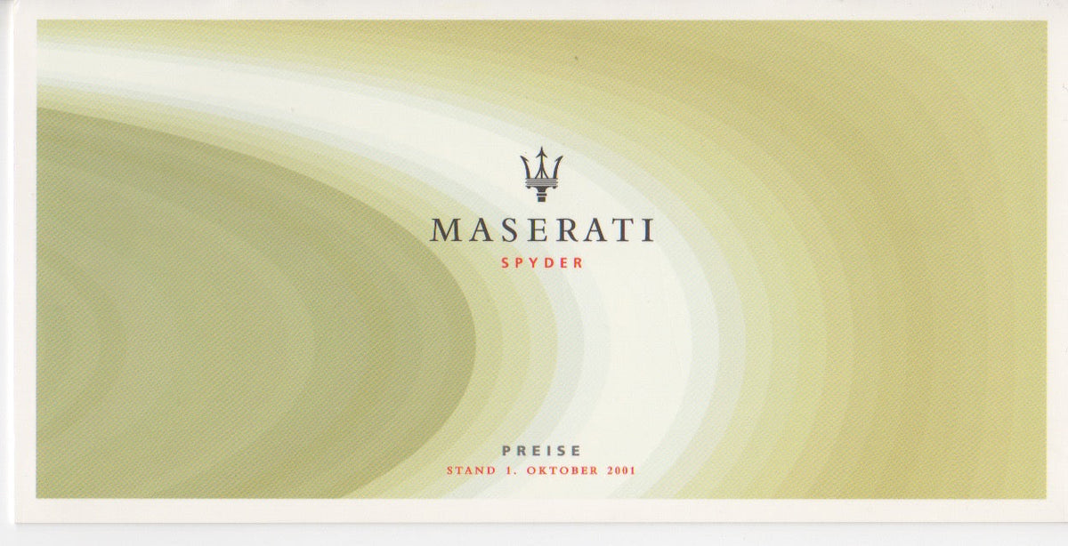 Maserati Spyder Press Brochure 2001 (D)