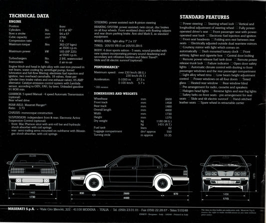 Maserati 430 Brochure (AA048)