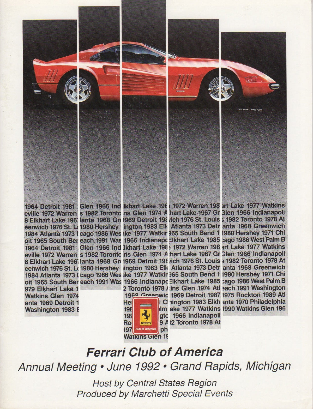 FCA Annual Meet 1992, Grand Rapids, MI, Program
