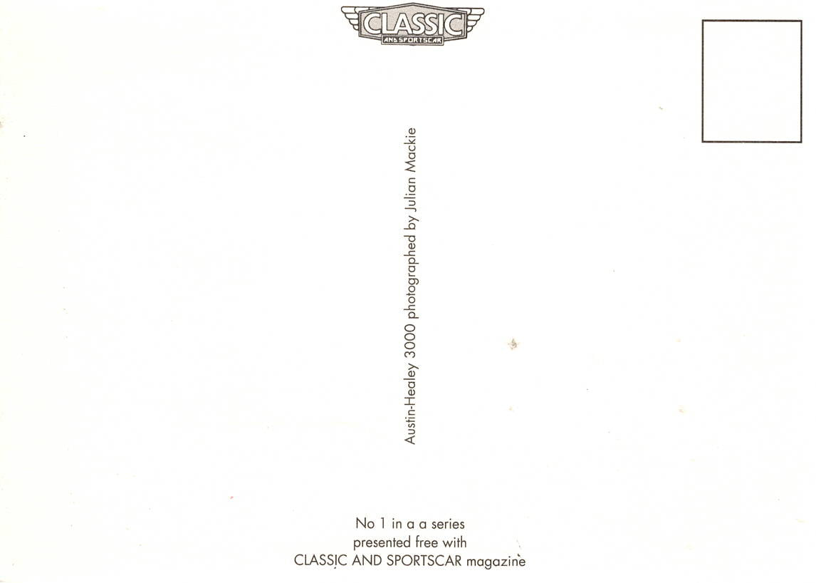 Austin Healey 3000 Postcard
