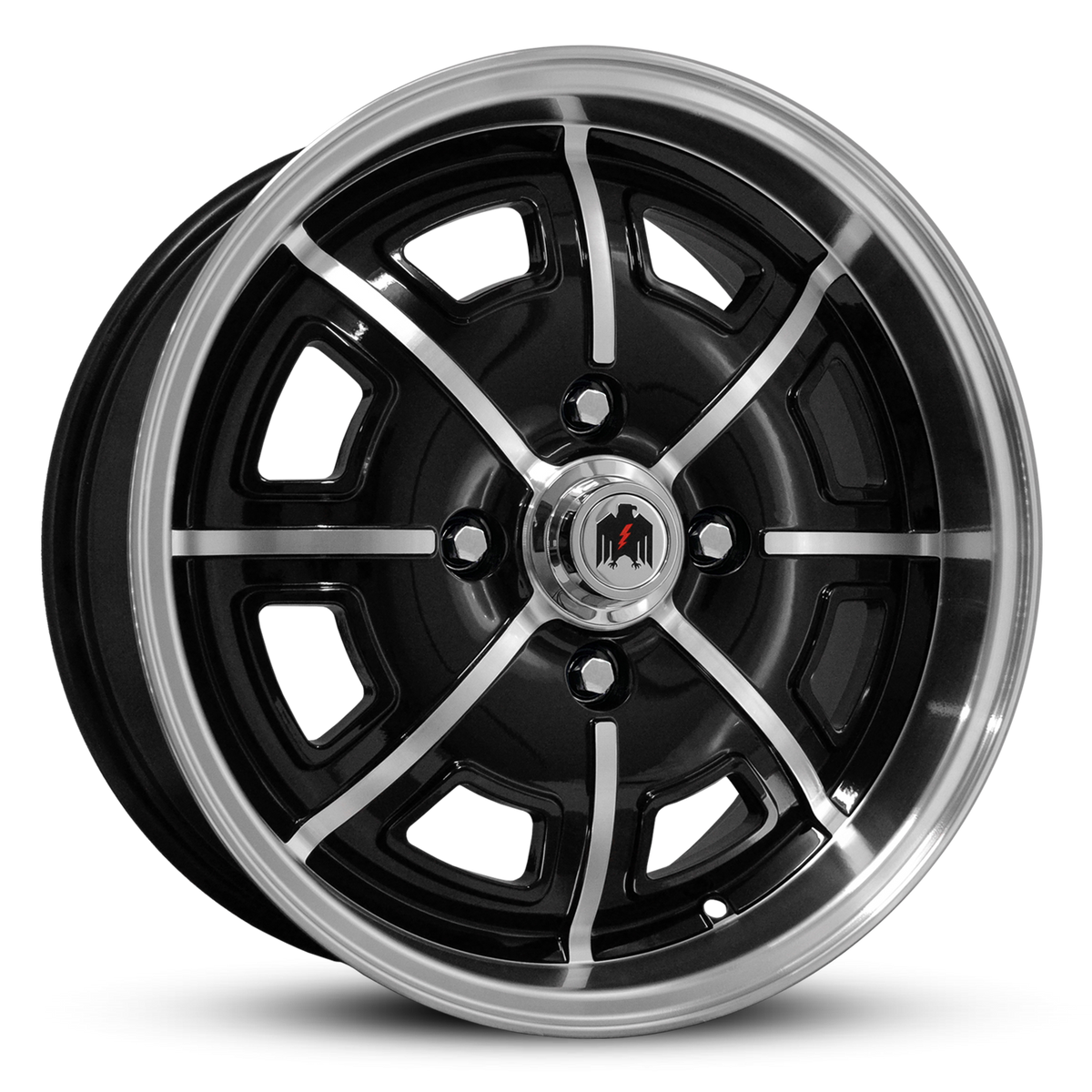 Pedrini | Gloss Black Machined Face & Lip