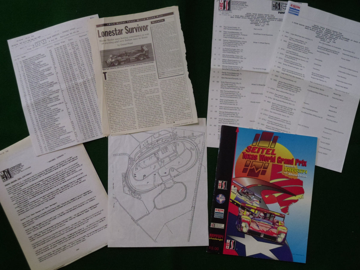 Texas World Grand Prix 1995 Program