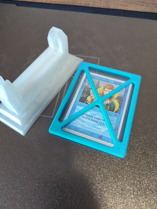 Experiment 003 โ Counterspell Artifact Display Stand with Top Loader Case (Magic: The Gathering Revised Edition)