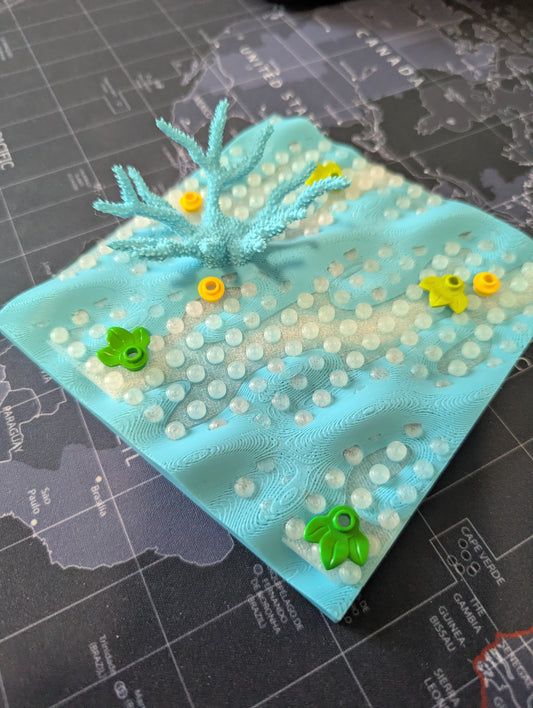 Experiment 001 - 16x16 Modular Brick-Compatible Base Scene โ Ocean Coral Environment