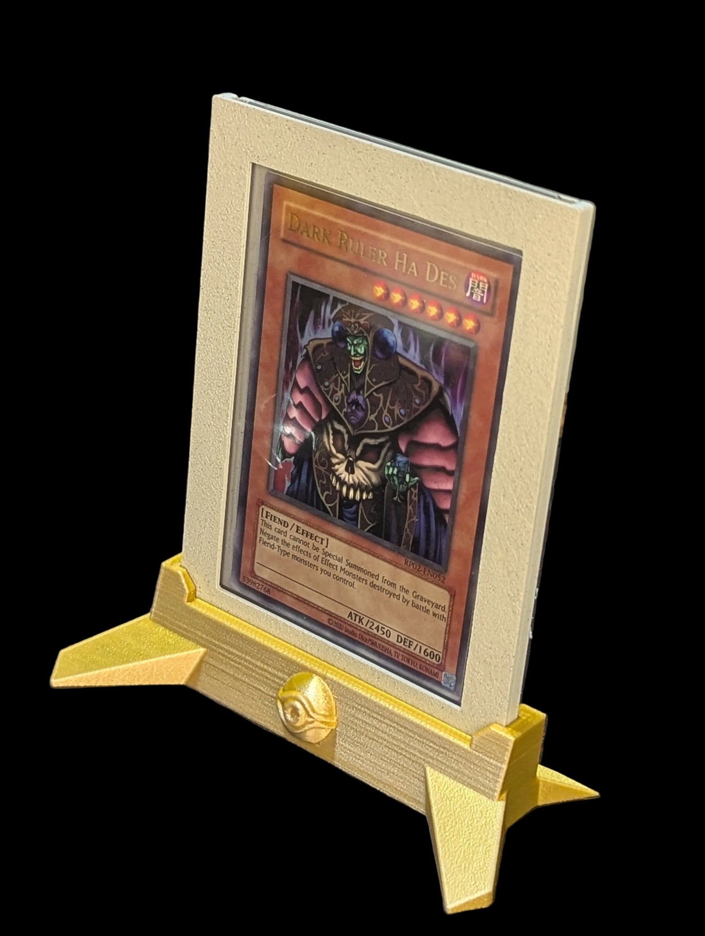 Yu-Gi-Oh! Retro Entry Relikt – Dark Ruler Ha Des (RP02) – Individueller Display-Ständer + Hülle – Kostenloser Versand