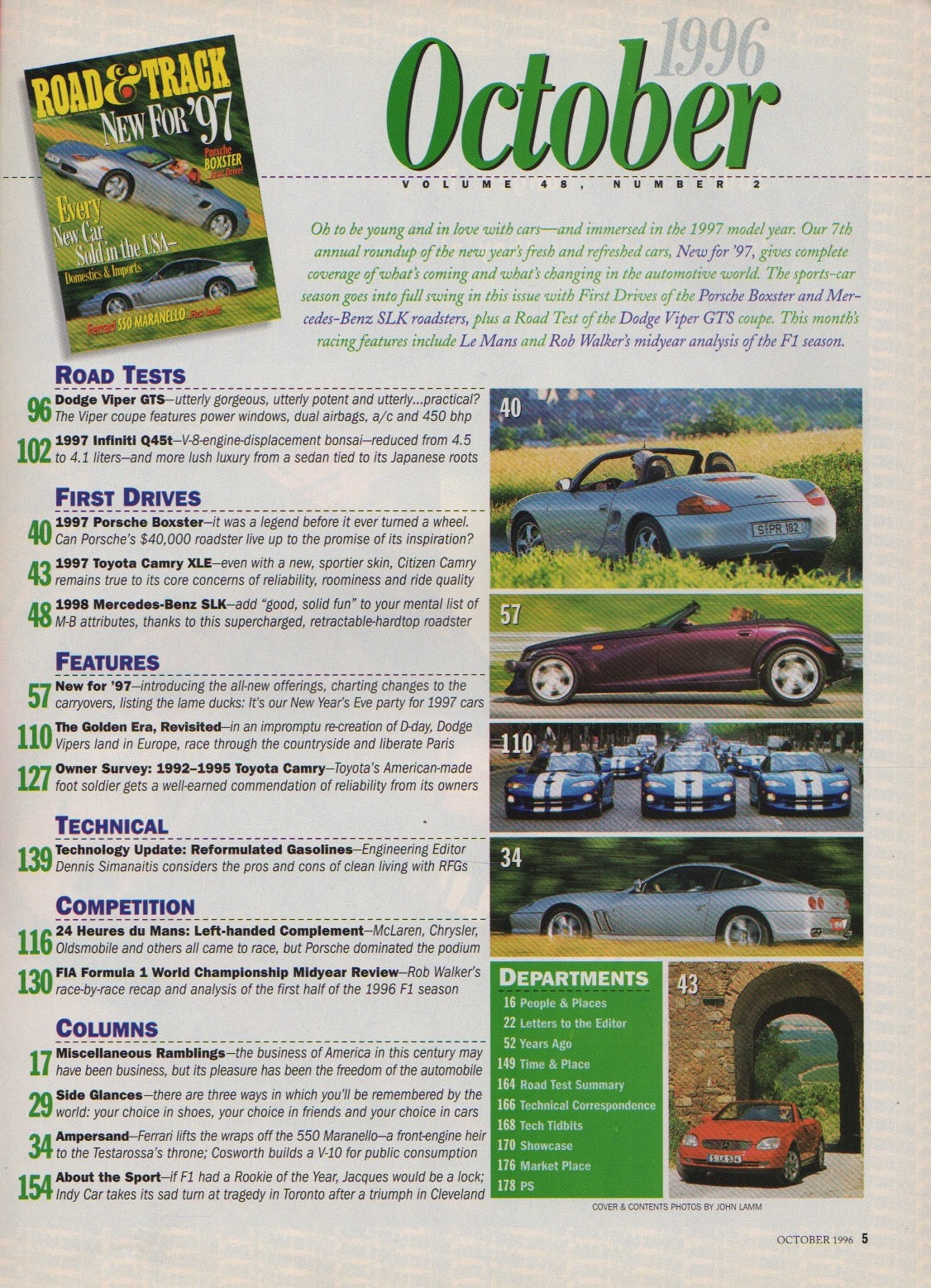 Road & Track Magazine 1996/10