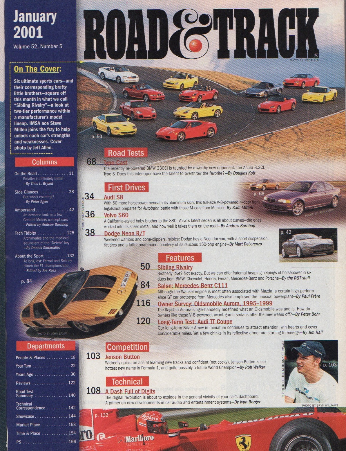 Road & Track Magazine 2001/01