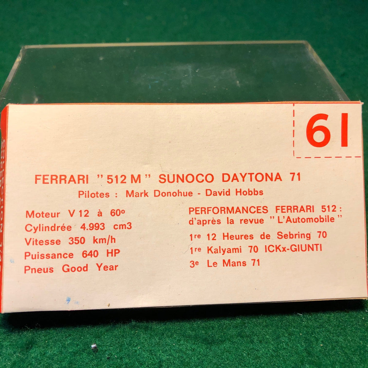 Ferrari 512 M N 6 Sunoco - Donohue & Hobbs by Safir 1:43 (SC506-61)