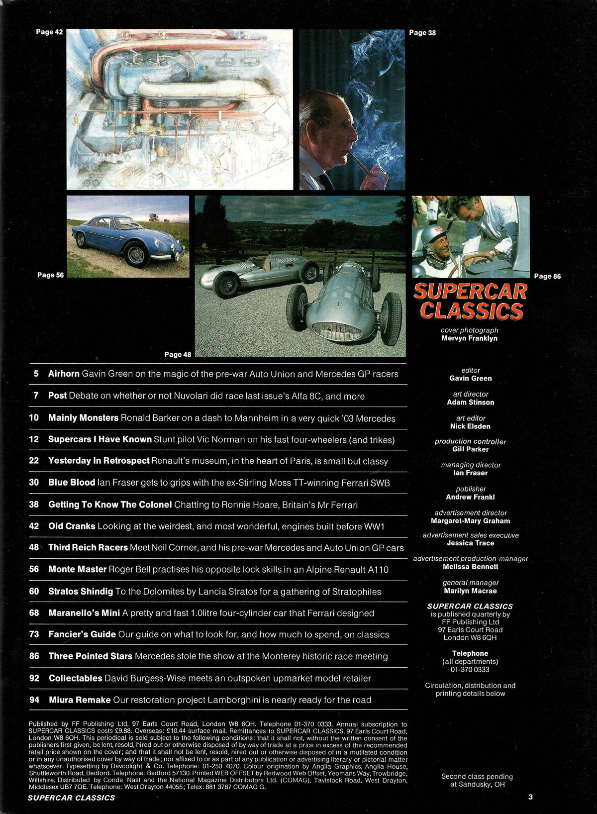 Supercar Classics Magazine 1986 Autumn