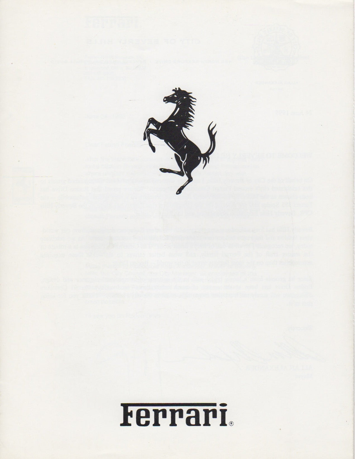 Ferrari F355 Spider Rodeo Drive Introduction Brochure