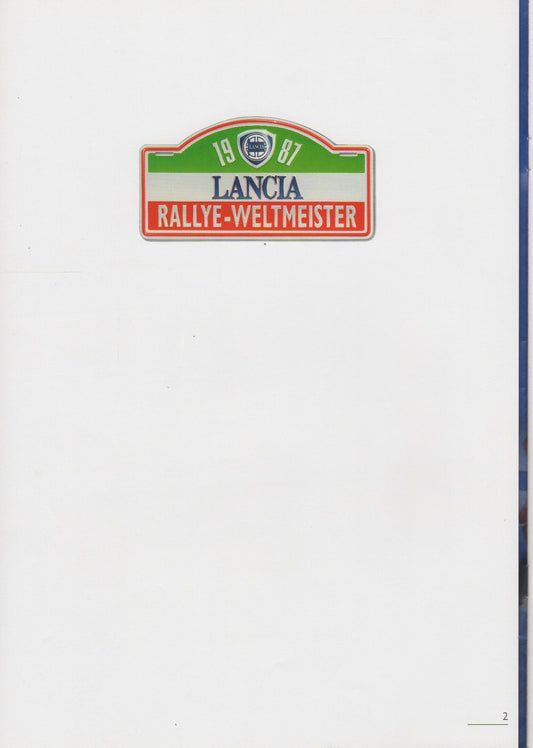 Lancia Delta Brochure - 1600 / Turbo D / HF Integrale (D)