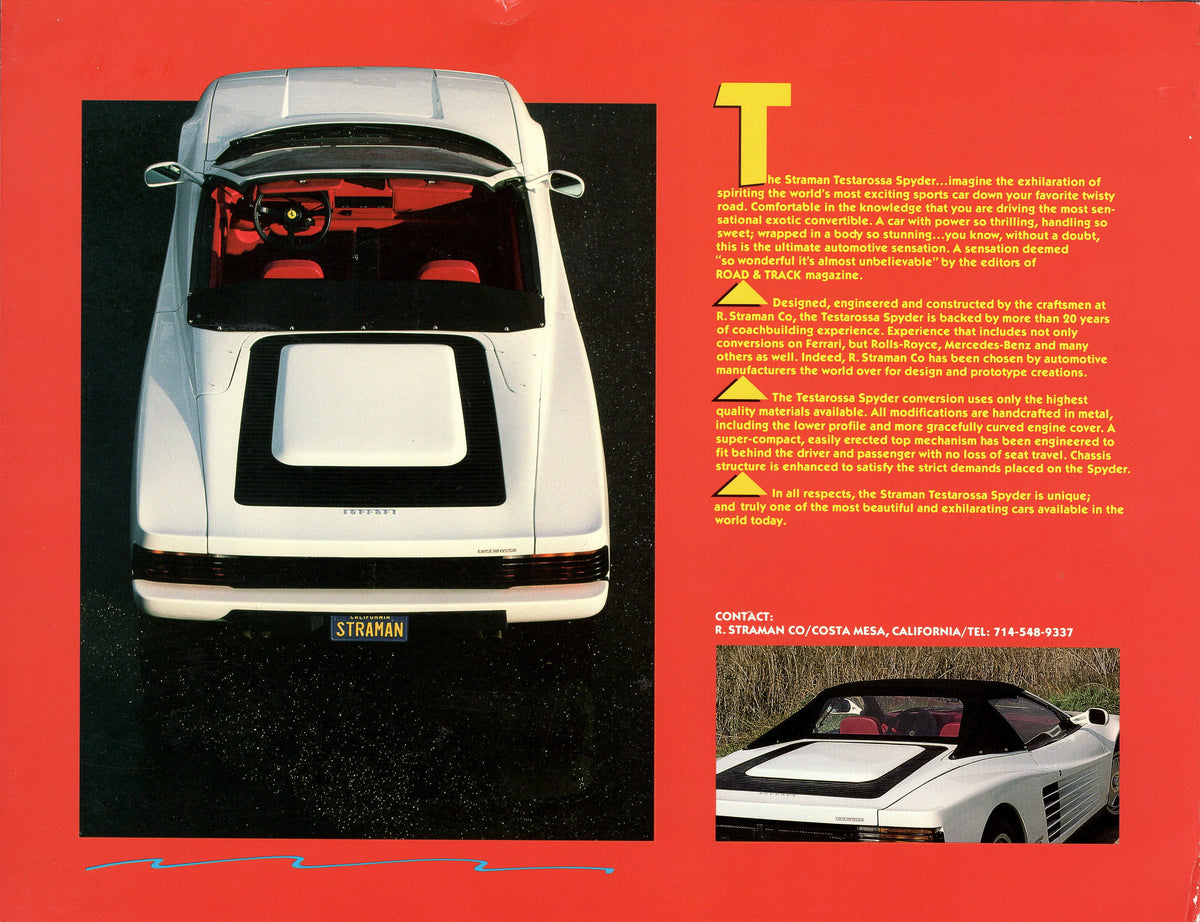 Ferrari Testarossa Spyder by R. Straman Co