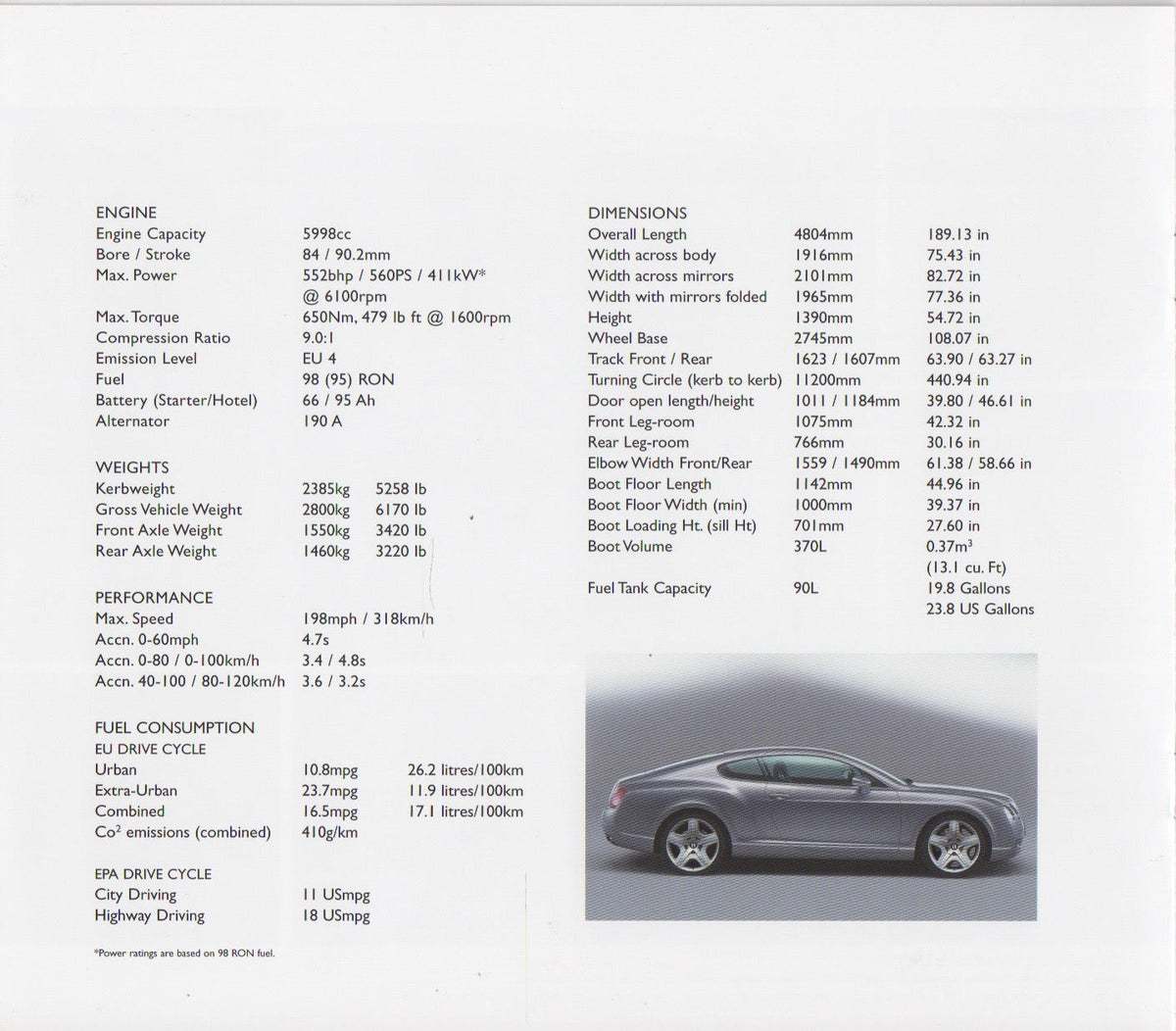 Bentley Continental GT Deluxe Brochure Set