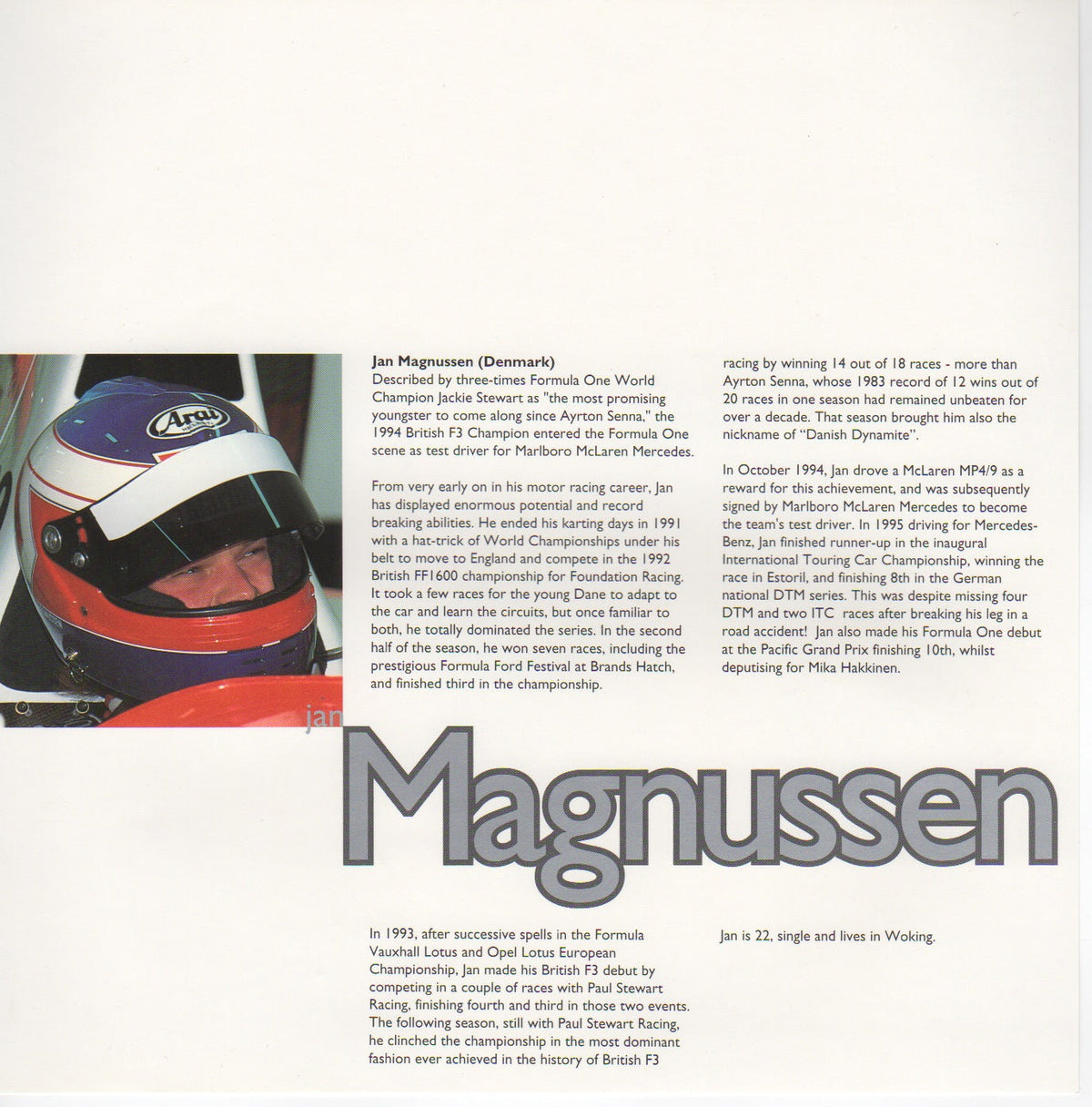 McLaren Insight 1996 Deluxe Brochure