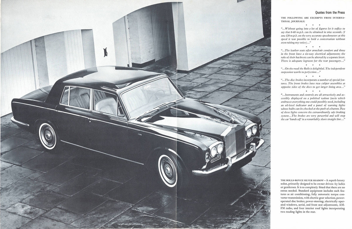 Rolls-Royce Silver Shadow & Bentley T - Brochure (US)