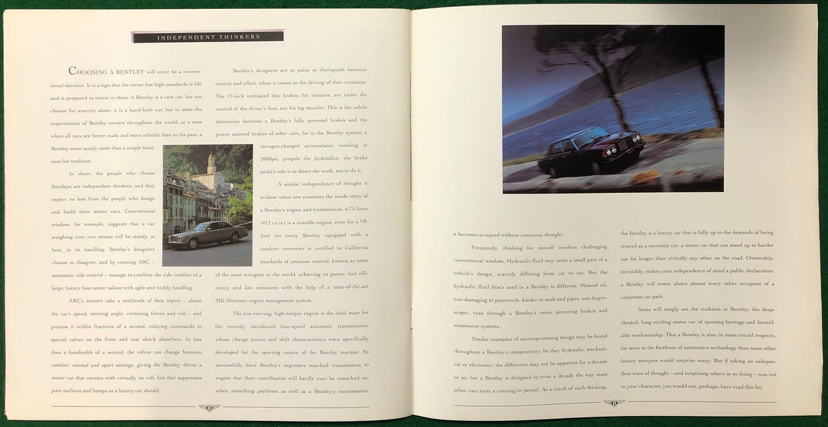 Bentley Brooklands, Turbo R / RL, Continental, Continental R - Deluxe Brochure
