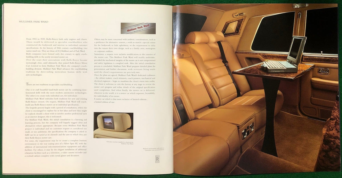 Rolls-Royce Silver Spur III, Silver Spirit III, Corniche IV, Limousine - Deluxe Brochure