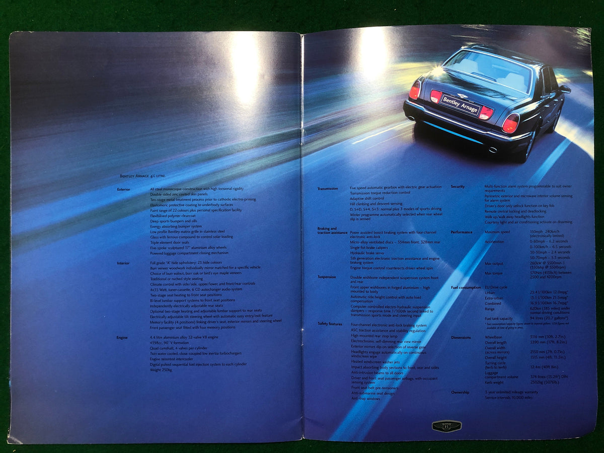 Bentley Arnage Brochure