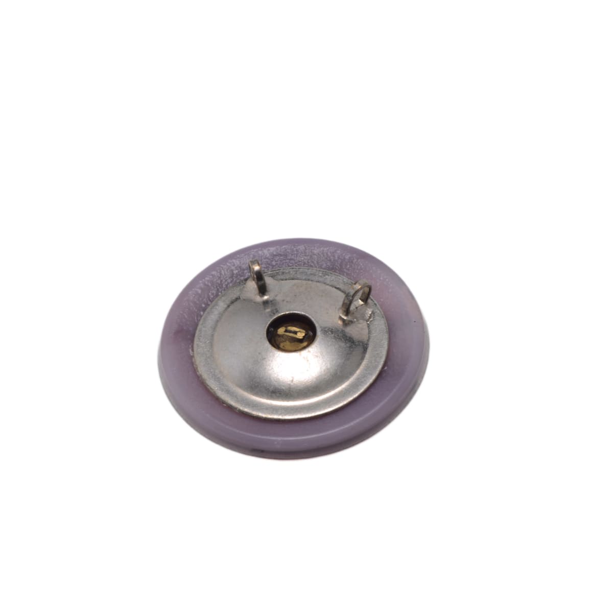 Czech Glass Dragonfly Button 31mm - Purple Amethyst with Bronze Detailing