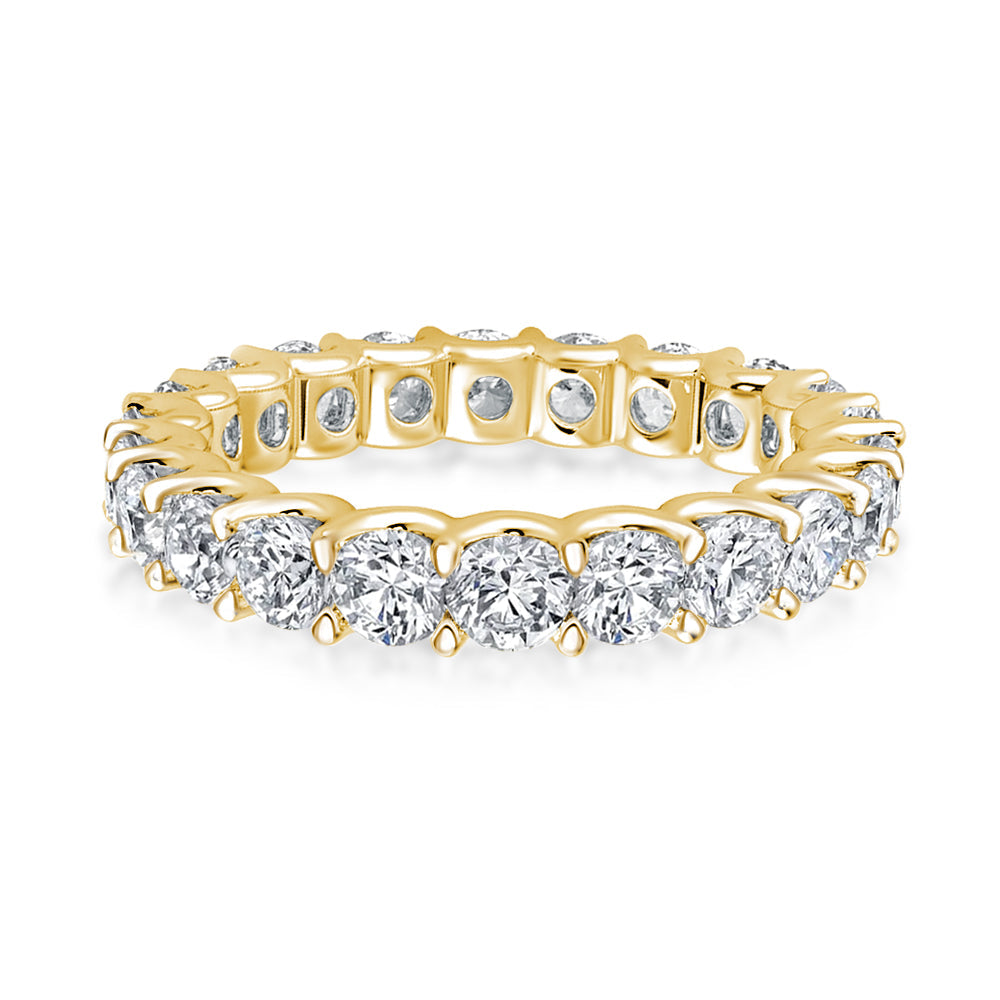 Rodiffy Moissanite 2.5 Ct Yellow Gold Round Cut Women's Wedding Band