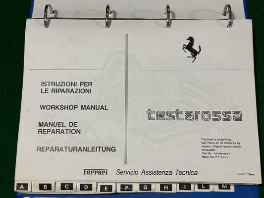 Ferrari Testarossa Workshop Manual (330/84) (MP)