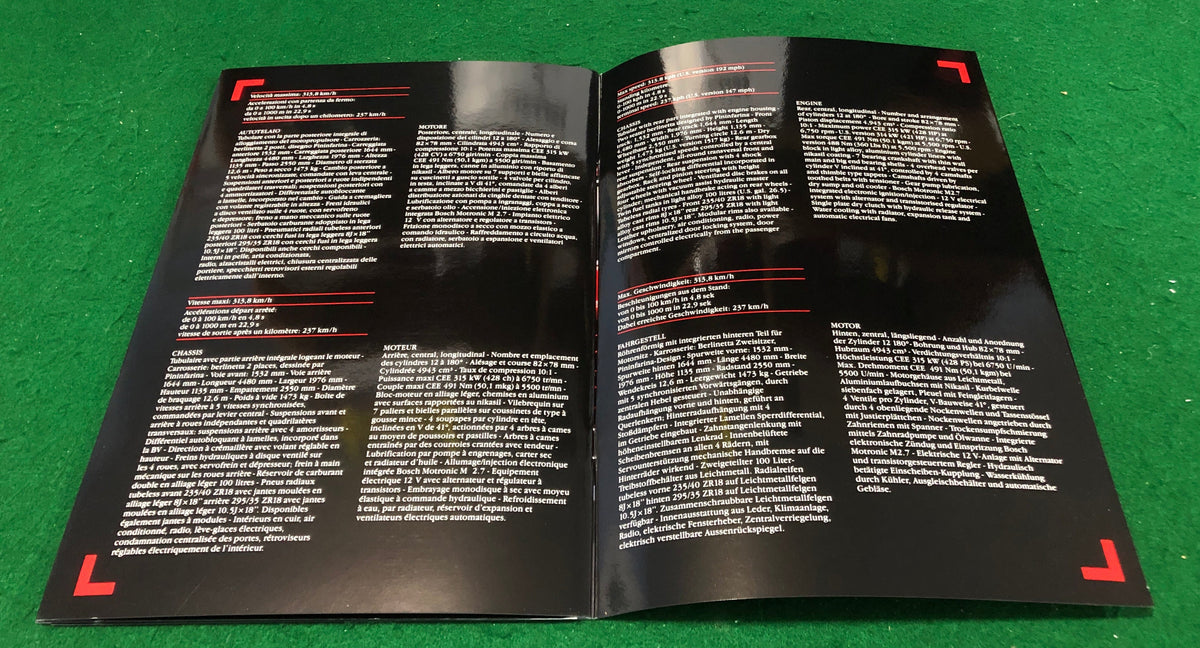 Ferrari 512 TR Brochure (690/91 - 5M/11/91)
