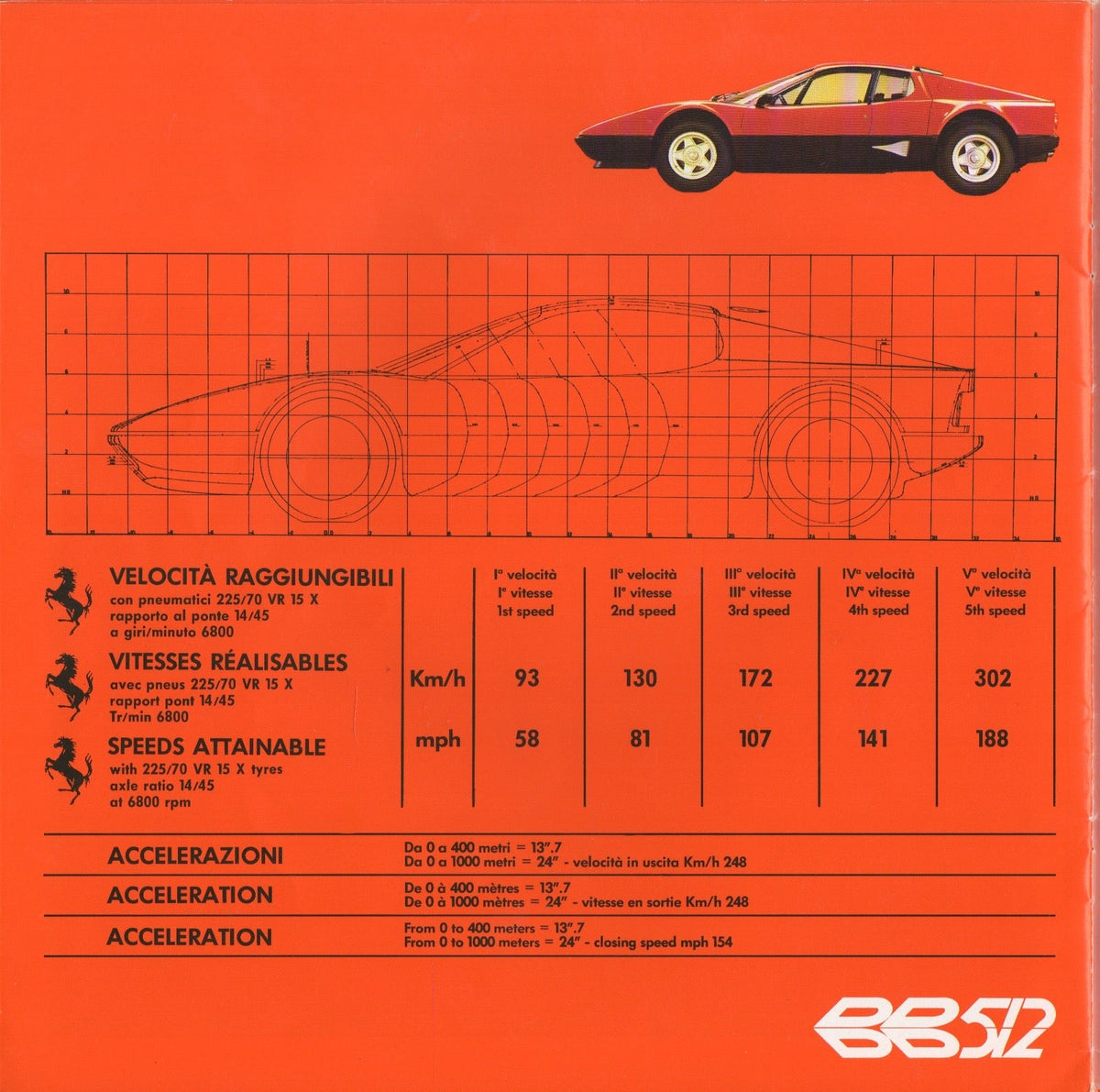 Ferrari BB 512 Berlinetta Boxer Brochure (133/76)