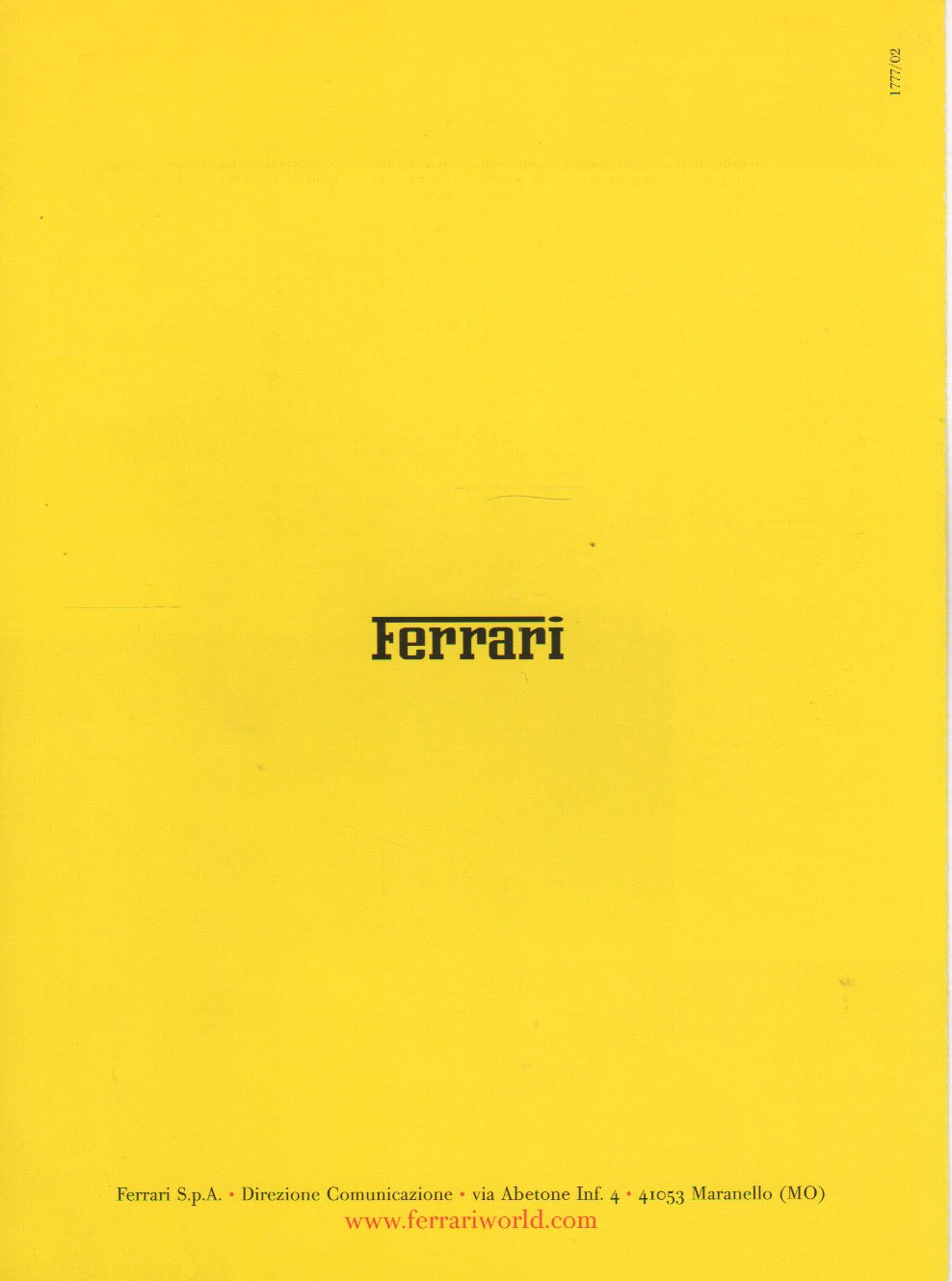 Ferrari 575M Maranello Brochure (1777/02)