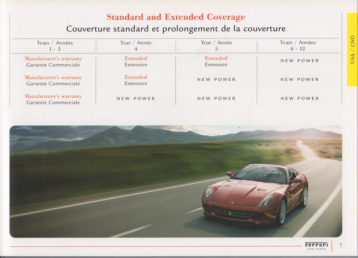 Ferrari New Power Warranty Programs Brochure (4693/14)