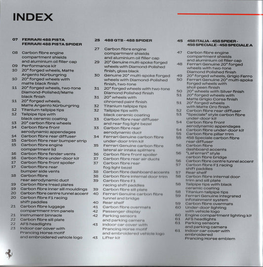 Ferrari Genuine Accessories - Out of Production Models Brochure 2021-22 (095998282)