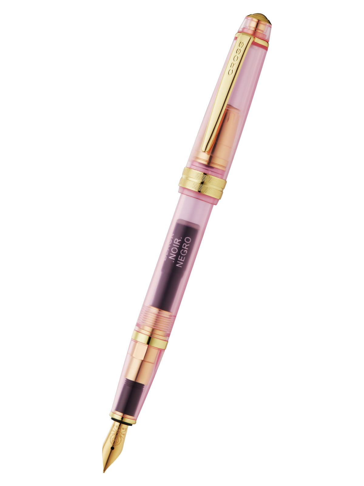 Bailey Light™ Translucent Pink Sapphire Resin Extra-Fine Nib Fountain Pen