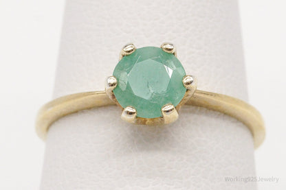 Vintage Green Jade Ring – Gold Vermeil over Sterling Silver (Size 7.25)