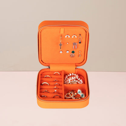 Luxury Travel Jewelry Box – Orange - Palermo