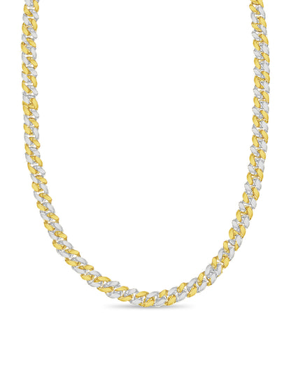 Miami Cuban Solid White/Yellow/Rose Gold Handmade Necklace , 12mm, 16-30 Inch