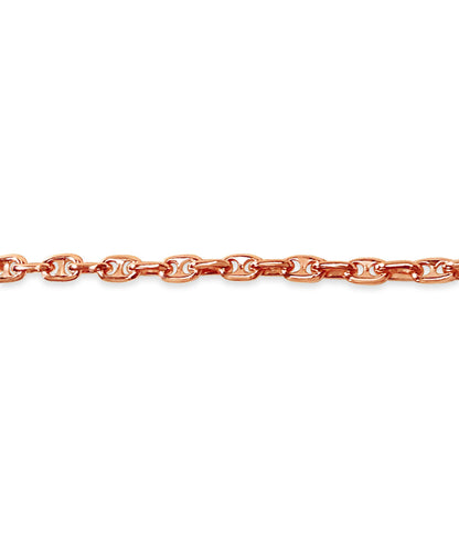 Anchor Mariner Solid White/Yellow/Rose Gold Handmade Bracelet , 5mm, 6.5-10 Inch
