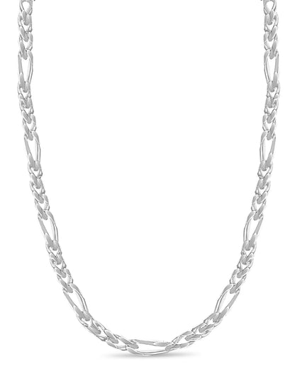 Figaro Solid White/Yellow/Rose Gold Handmade Necklace , 12mm, 16-30 Inch